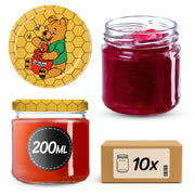 Barattoli per conserve KADAX Lerma 200ml 10 pezzi 66mm + coperchi "Miele"