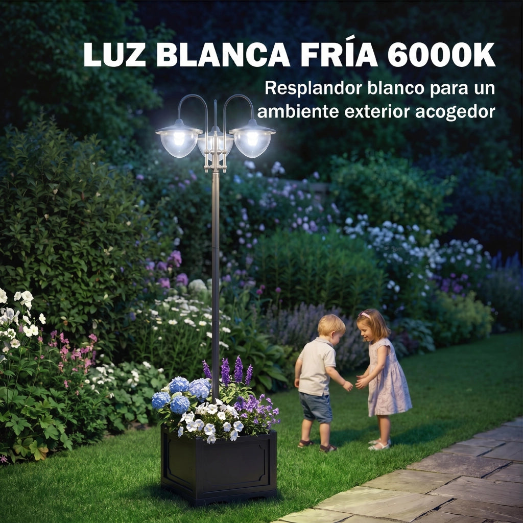 Lampada Solare da Giardino ¨C Minimal ¨C Nero 60x55x189 cm