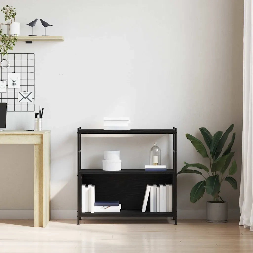 Libreria 80 x 30 x 78,5 cm Legno ingegnerizzato Rovere Nero 862933