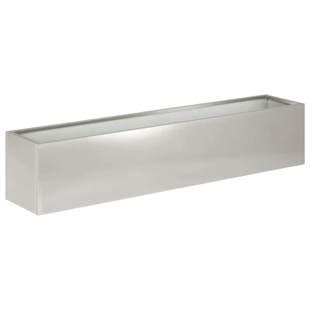 Vaso da giardino Argento 80 x 20 x 20 cm Acciaio Inox 8005170