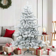 Albero di Natale Artificiale Snodato Foderato di Neve Bianco 42019327