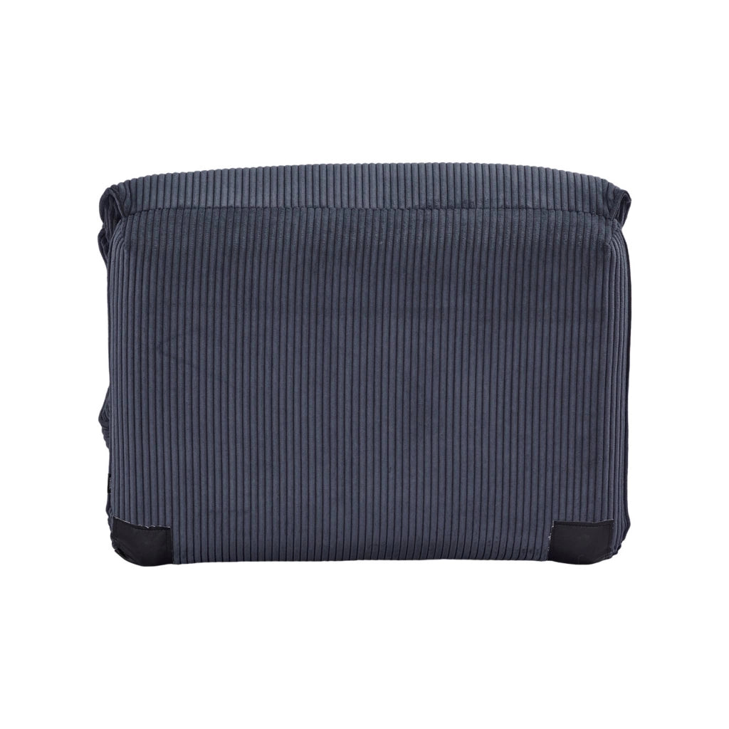 Poltrona letto convertibile velluto a coste grosse coste, blu scuro