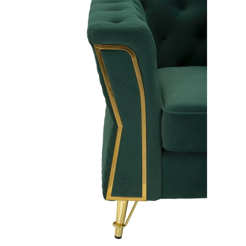 Poltrona VKH321, Verde, Legno, 104x83x76 cm