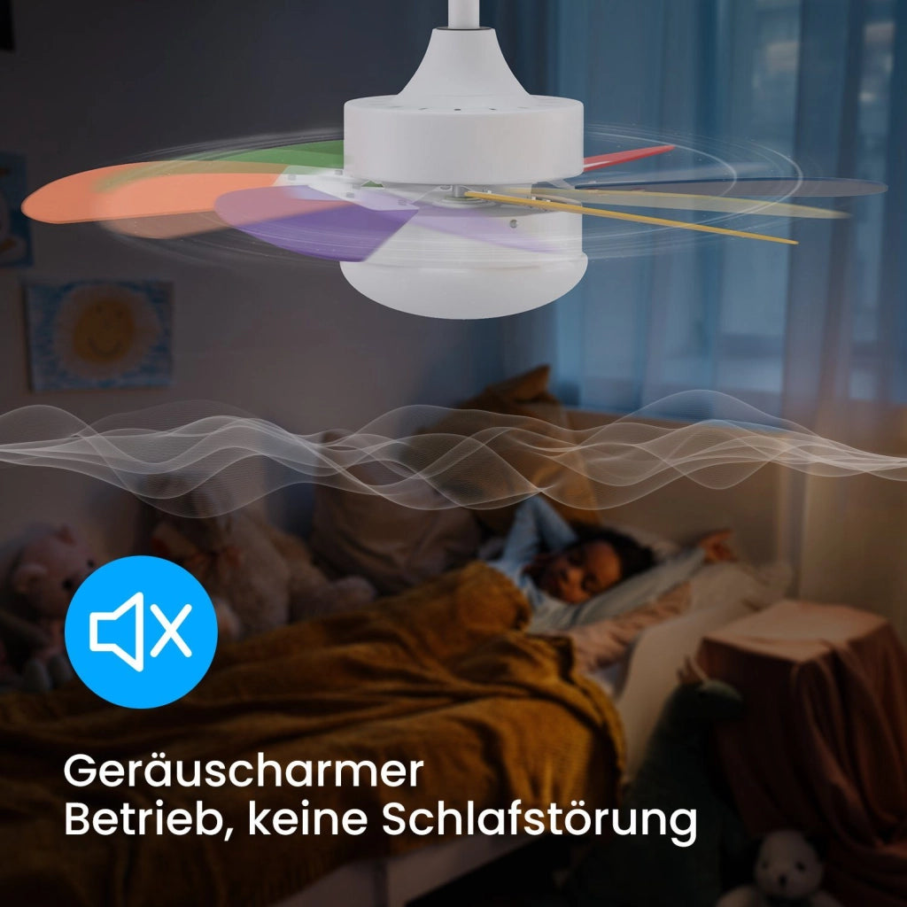 ZMH Ventilatore da soffitto con luce e telecomando Silenziatore per corridoio Camera da letto Luce a soffitto