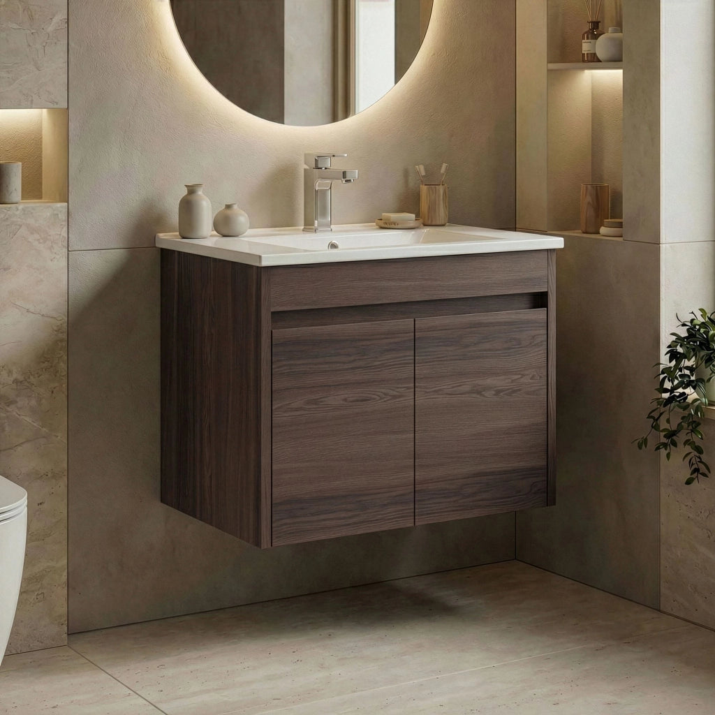 Mobile lavabo "Side 65 v2" - 65 x 45 x 52 cm - Noce scuro