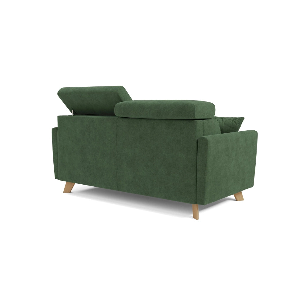 Francy Divano letto matrimoniale con poggiatesta regolabili in tessuto impermeabile e smacchiabile T17 200 cm (mat. 160x197) verde
