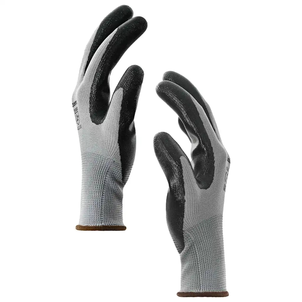 Guanti da Lavoro 12 pz Grigio e Nero 8 / m Poliestere CFW9683084