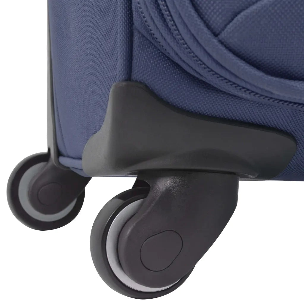 3 pz Set di Valigie Trolley Morbide Blu Marino 91317