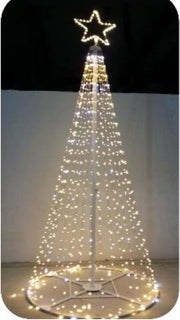 Albero luminoso 80x200 cm con stella 576 led