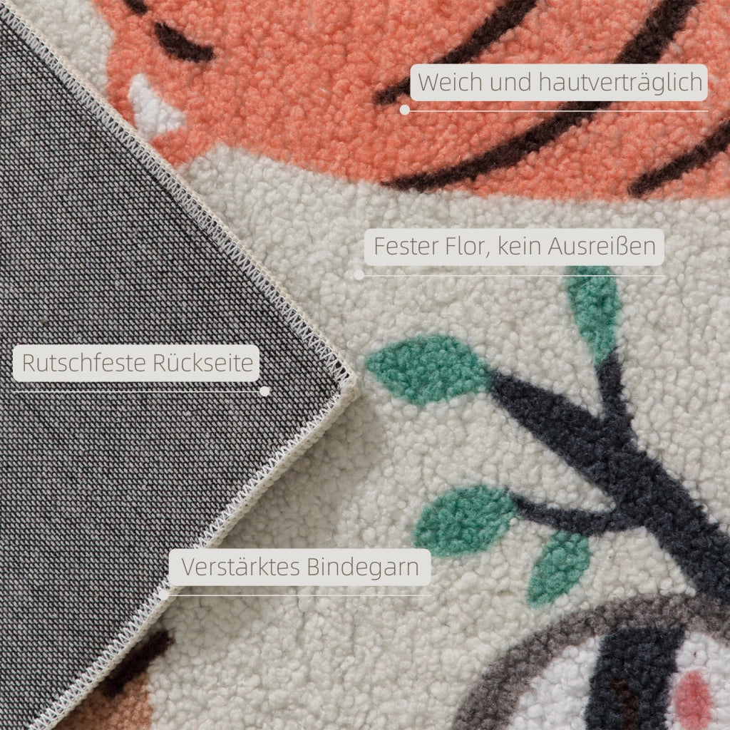 Tappeto in pile con motivo giungla ¨C Xylo ¨C crema e multicolore