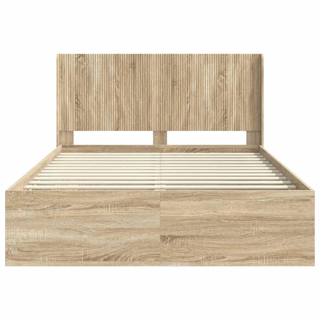 Letto da camera | Struttura del letto con stoccaggio e testata 3 pcs