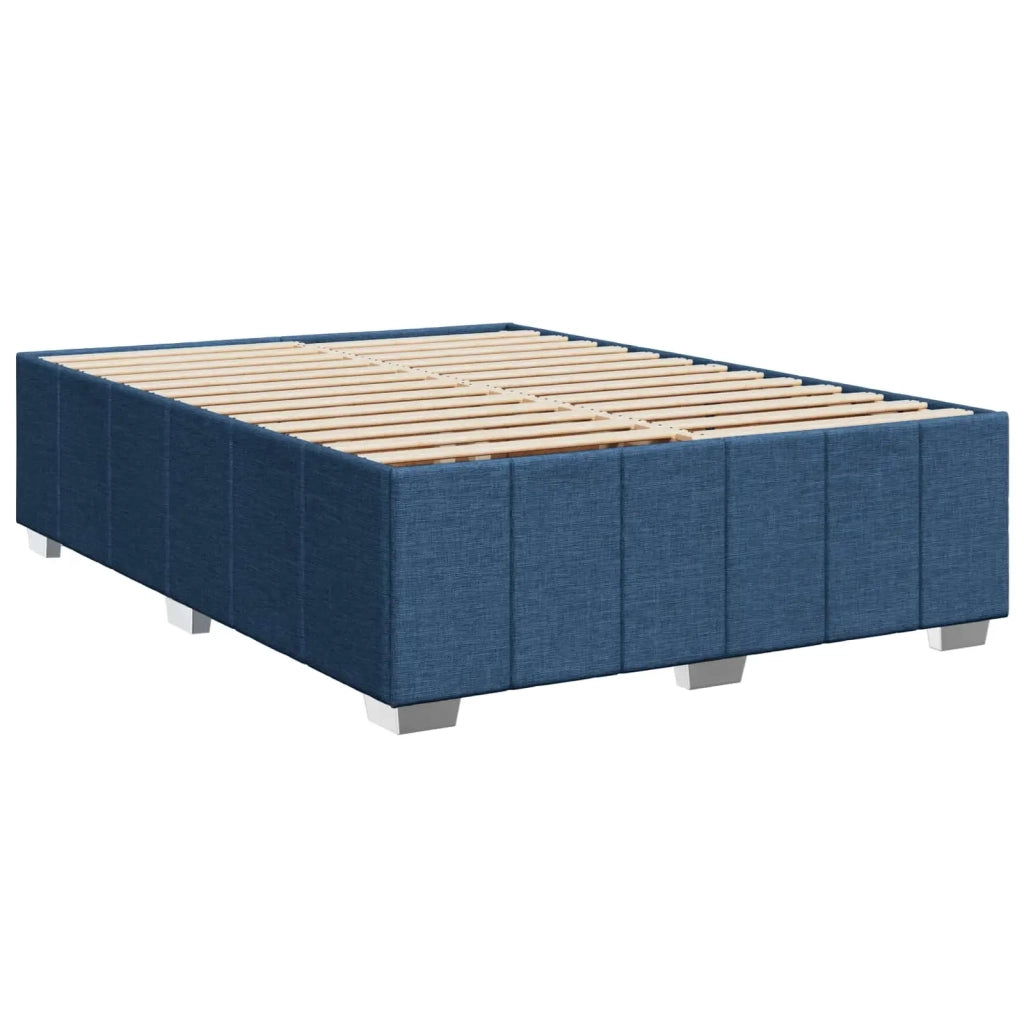 Letto box spring con materasso Blu 160 x 200 cm Tessuto 3451247