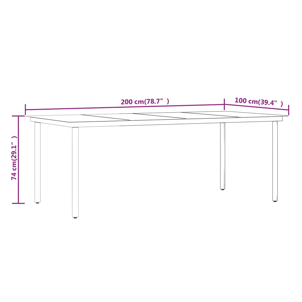 Set da Pranzo da Giardino con Cuscini 7 pz Polyrattan e Vetro 3099779