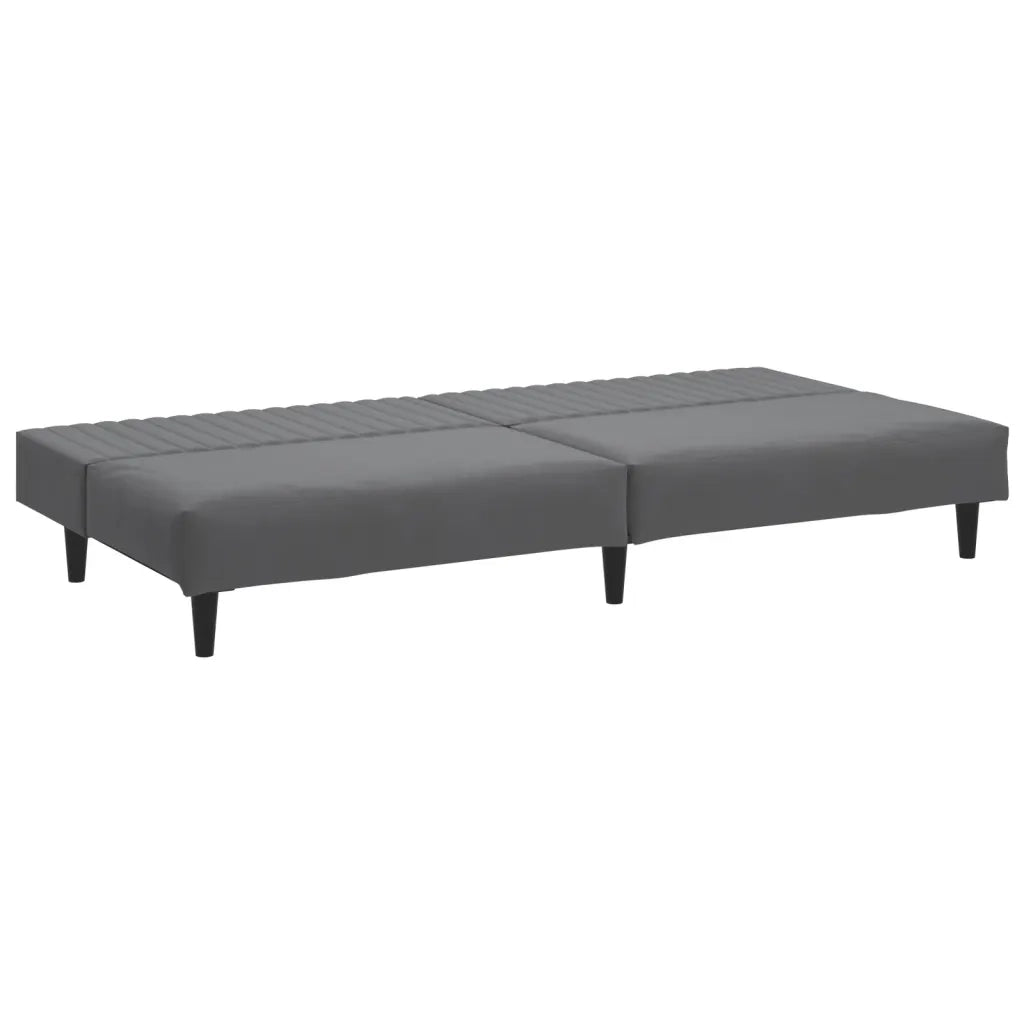 Divano Letto a 2 Posti-Sofa Letto 2 Posti-Daybed Grigio Scuro in Velluto 398909