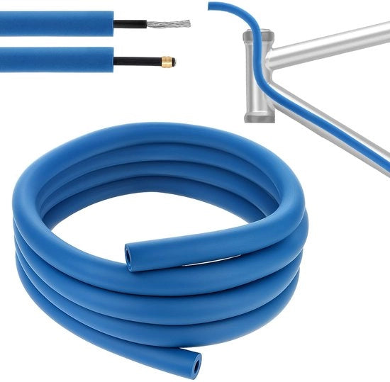 Kit di Demissione Acustica per Bicicletta - Protezione Interna per Bicicletta - Tubo di Gomma a Schiuma - 1,7 Metro - 6 mm di Diametro Interno - Demissione Vibrante - Protezione per Cavi