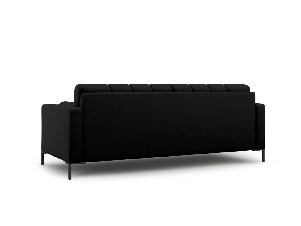Cosmopolitan Design - Divano "Bali" 4 posti in tessuto strutturato nero 