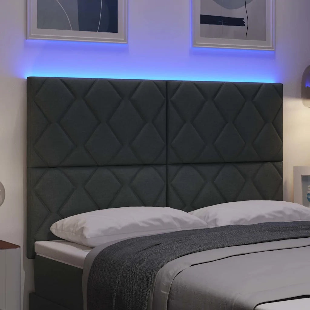 Testiera Grigio 144 cm Tessuto 3338515