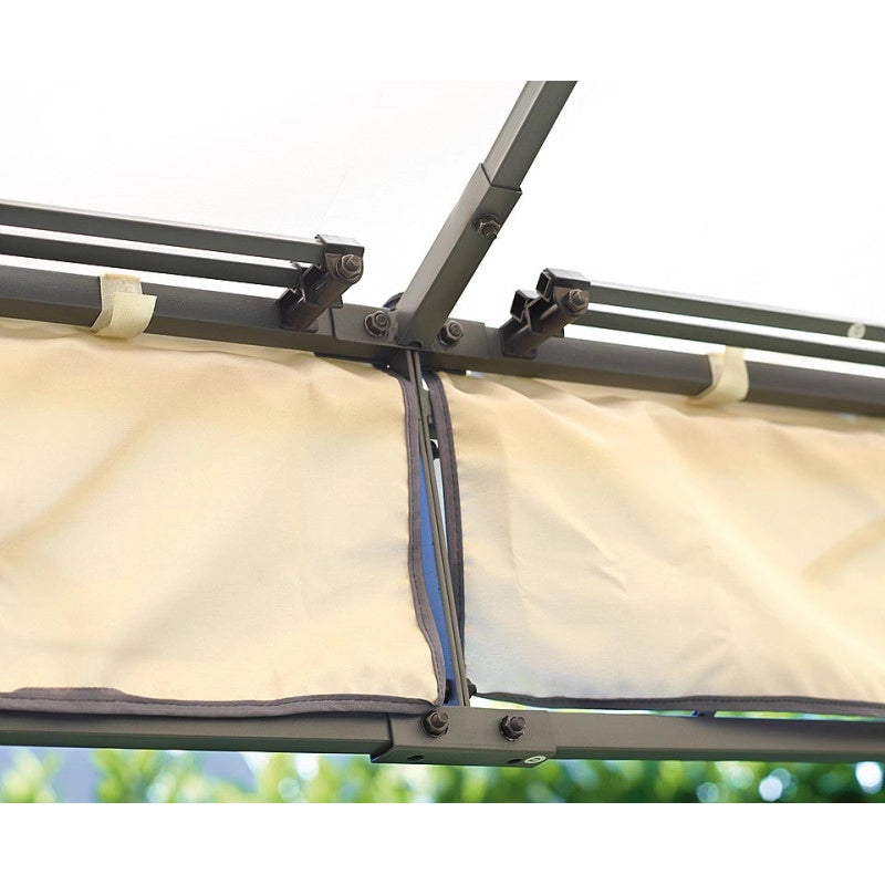Gazebo rettangolare MOIA 3x4 in ferro epoxy antracite