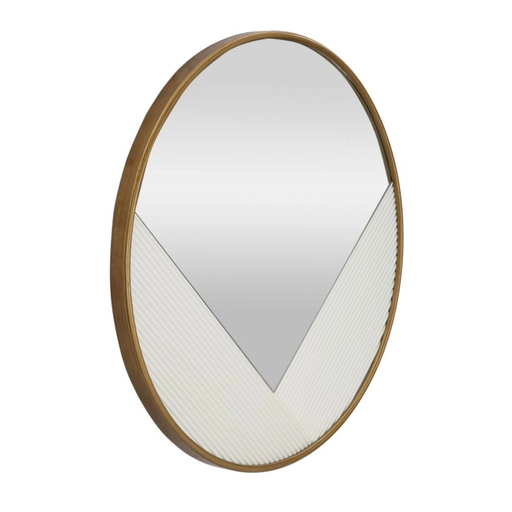 Specchio con Cornice VKH486, Bianco, Metallo, 80x4x80 cm