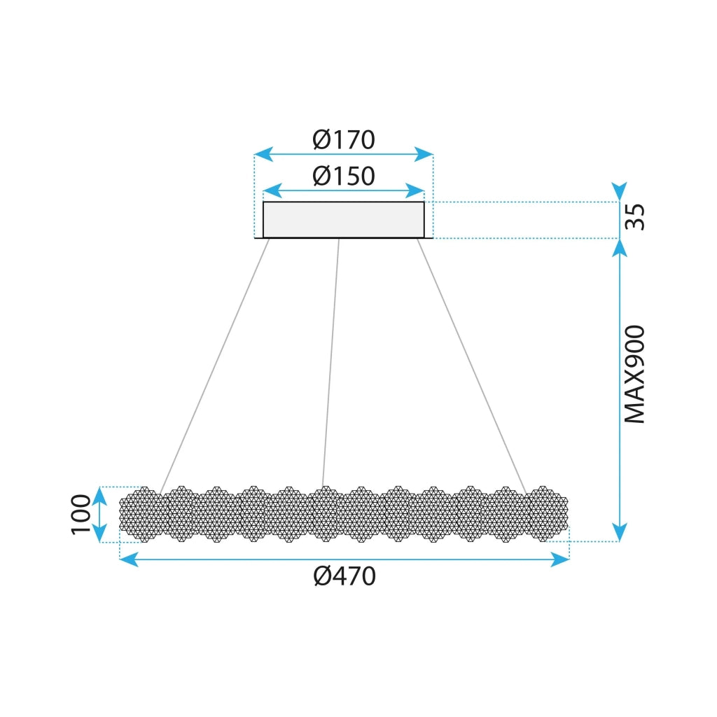 Lampada Led Ms016-cp Chrome 47cm
