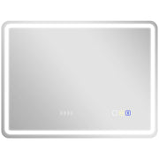 Specchio da Bagno con Luce LED e Bluetooth ¨C Minimal ¨C Bianco 80x60 cm