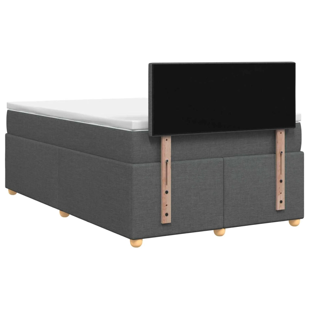 Letto box spring con materasso Grigio Scuro 120 x 200 cm 3450938