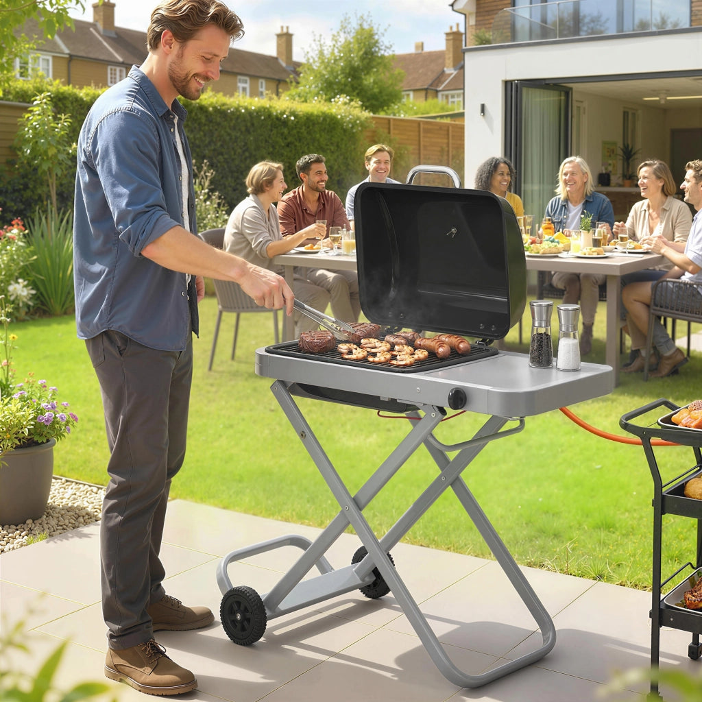 Grill a Gas Portatile 1 Fuoco 2,5kW ¨C zephmum ¨C Grigio