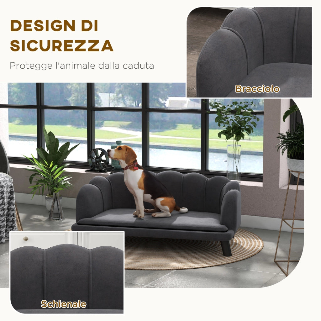 Divano per Cani Medio-Grande Copridivano Sfoderabile ¨C zephmum ¨C Grigio