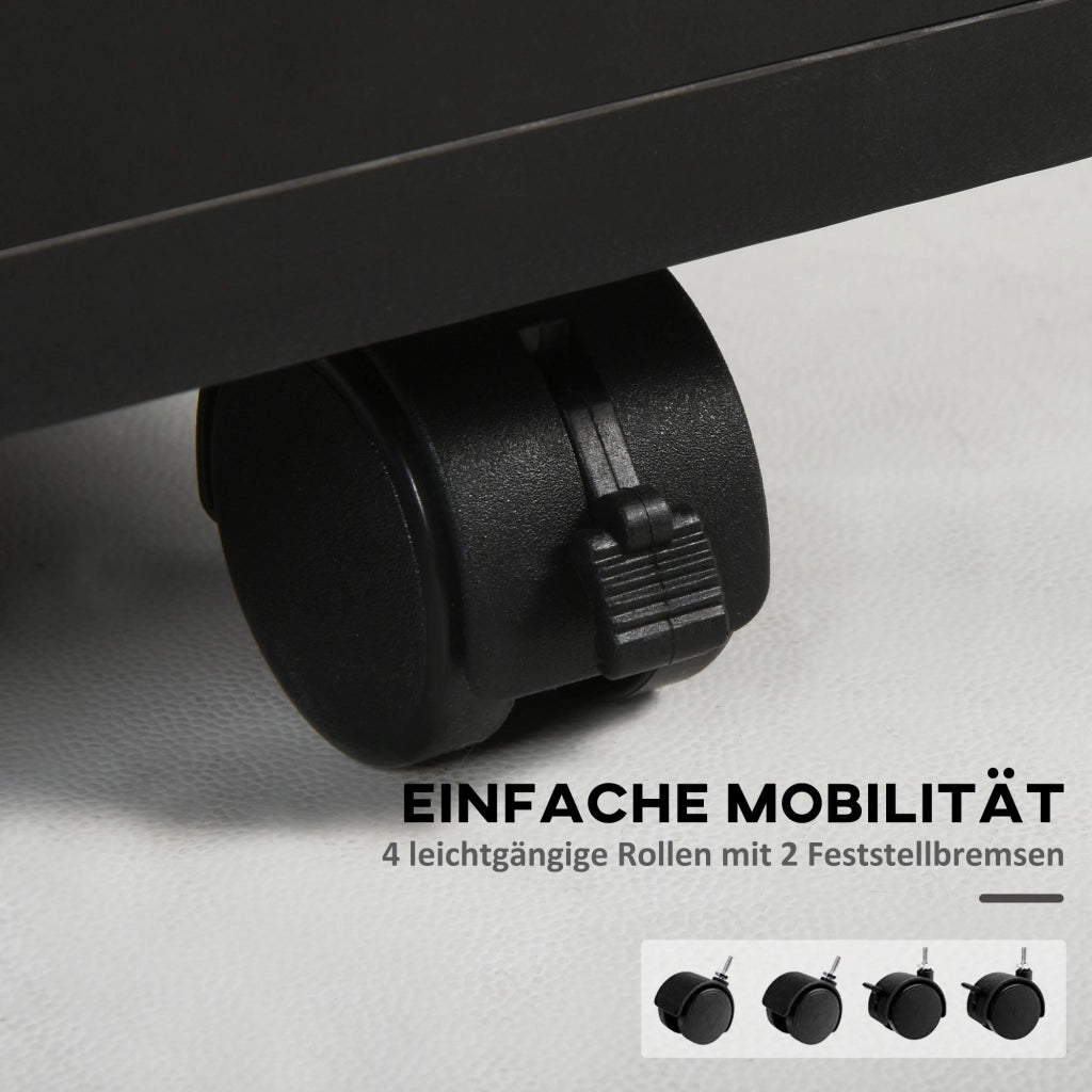 Cassettiera Container con Cassetto e Ripiano ¨C Minimal ¨C 40x60 cm Nero