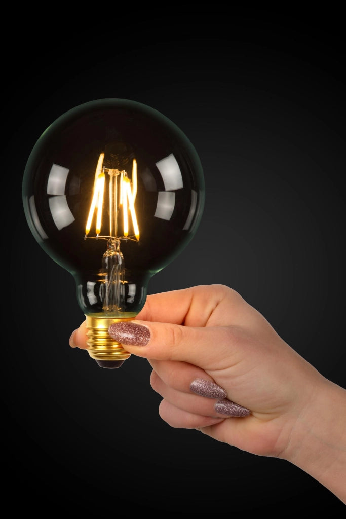 Lampadina LED filamento sfera trasparente E27 7W Lucide