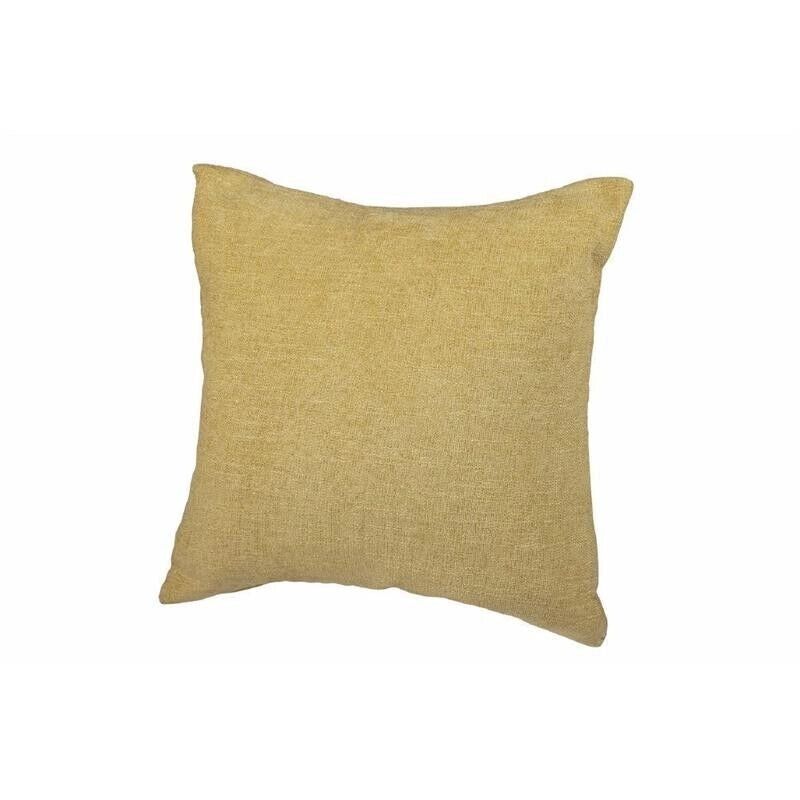 CUSCINO ARREDO PER DIVANO 55X55CM 580GR IMBOTTITO SFODERABILE CON ZIP SENAPE