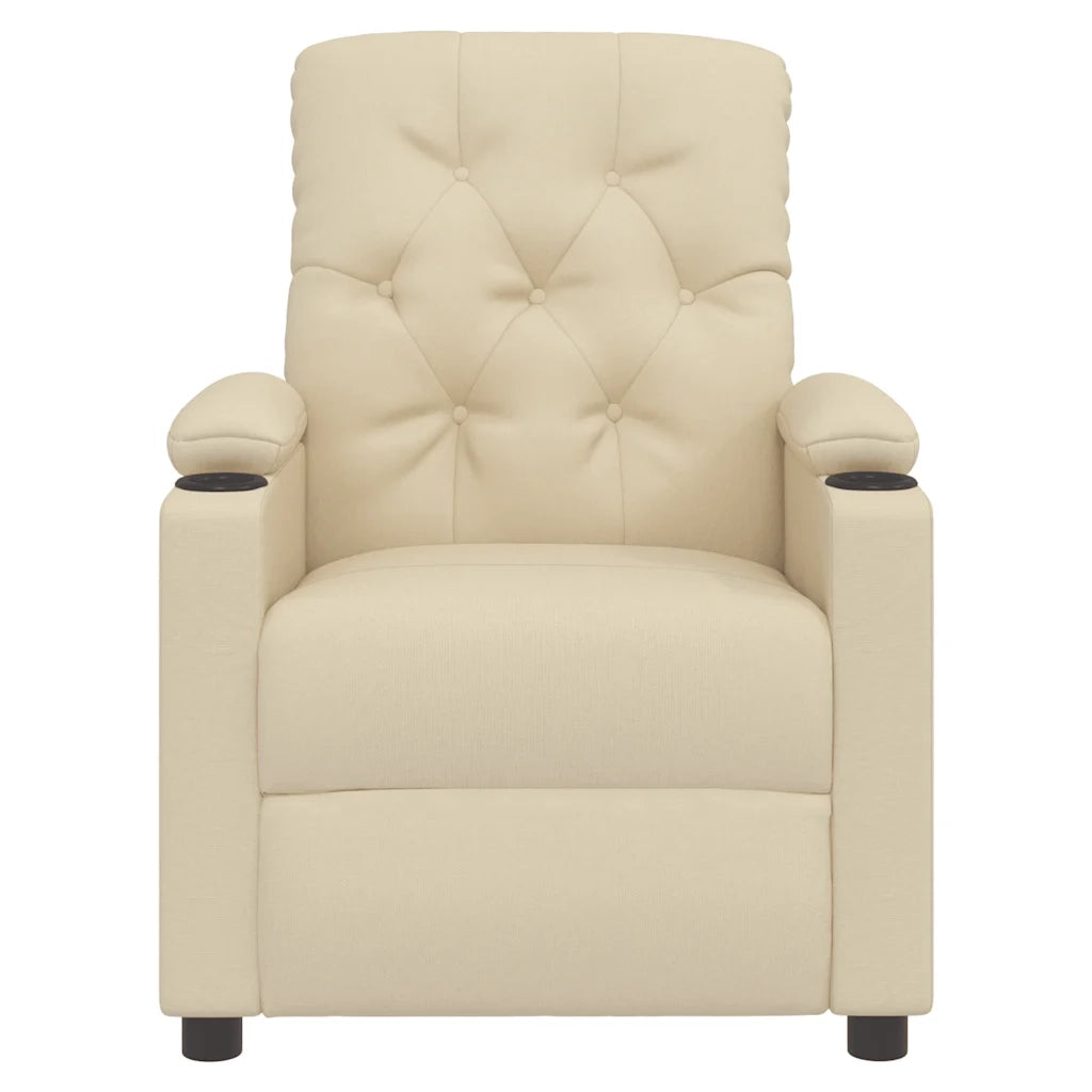 Poltrona Reclinabile in Tessuto Crema 339111
