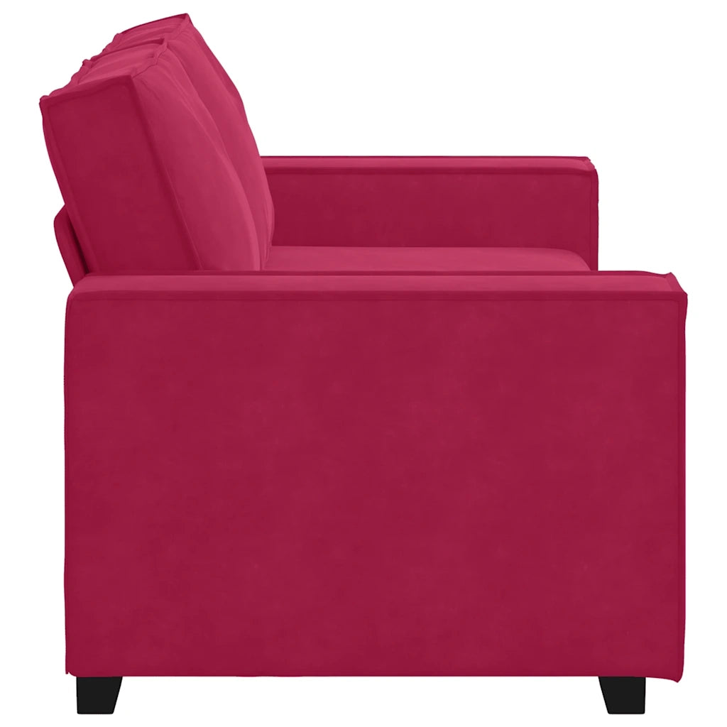 Divano a 2 Posti Rosso Vino 180x78x84 cm in Velluto 4105024