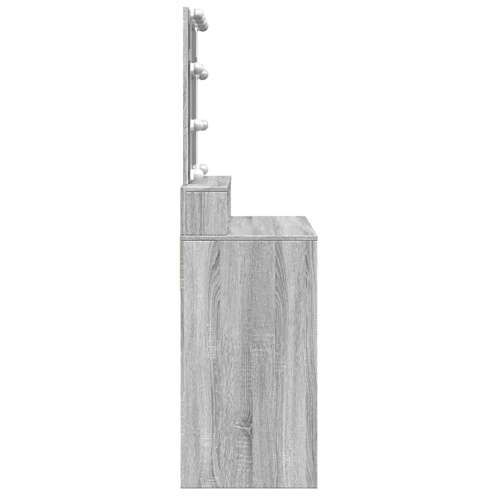 Toeletta con LED Grigio Sonoma 80x41x144,5 cm 848183