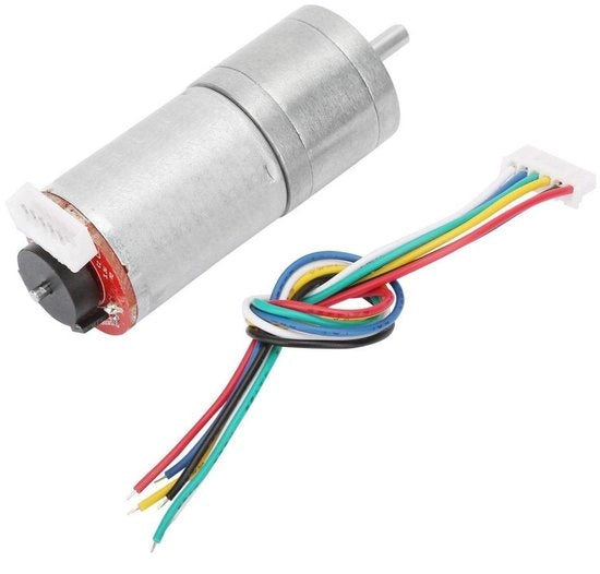 Motore riduttore 12V - Encoder - Motore a ingranaggi - Adatto per robot - 1000 giri/min - Incluso 1 x Motore
