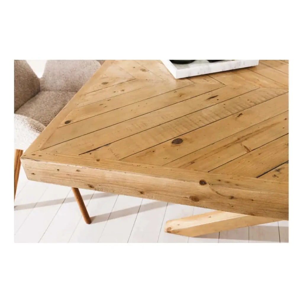 Table LOVARK – Rettangolare 160 cm – Legno massiccio di pino – Stile rustico