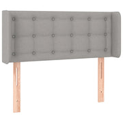 Testiera | Testata ad Orecchio Grigio Chiaro 103x16x78/88 cm in Tessuto