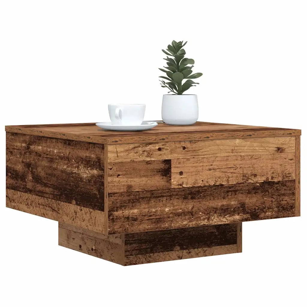 Tavolino da Salotto-Tavolino da soggiorno-Tavolo Legno vecchio 55 x 55 x 31 cm 911872