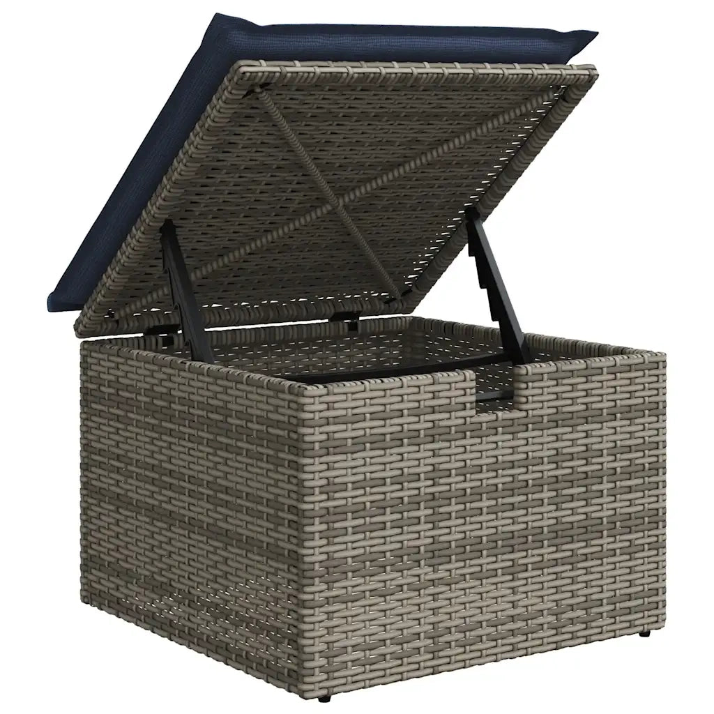 Set Divano da Giardino 8 pz con Cuscini Grigio in Polyrattan 3325317