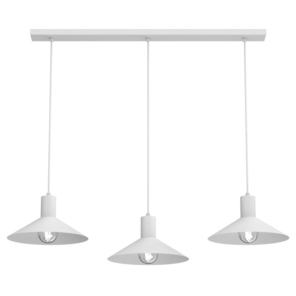 Lampada sospesa Nox 3 luci bianca metallo E27 Luminex