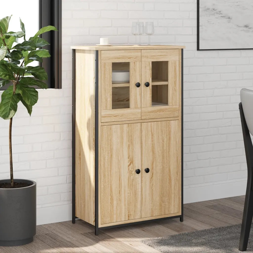 Credenza-Buffet-Armadio da cucina Rovere Sonoma 62x32x106,5 cm in Legno Multistrato