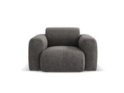 Cosmopolitan Design - Poltrona "Nolio" 2 posti in ciniglia grigio 