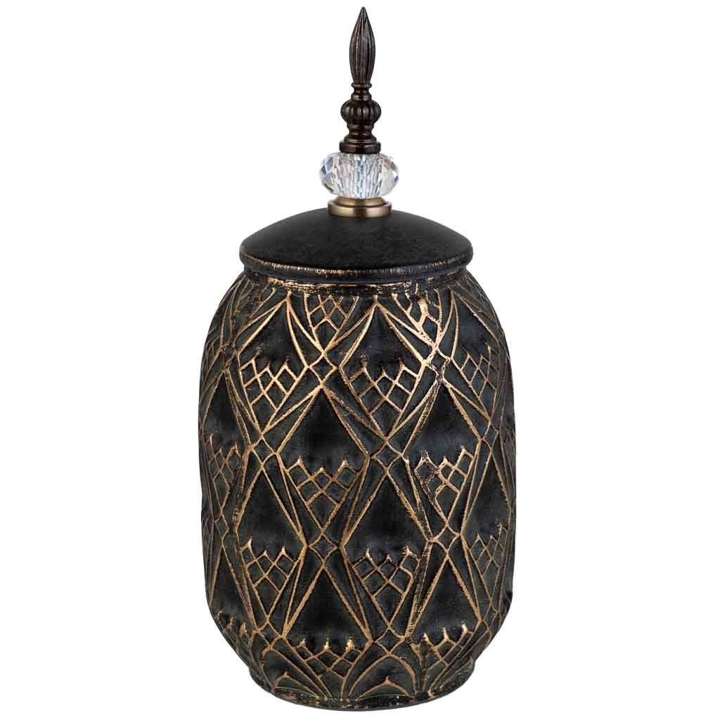 Vaso in ceramica marrone, D17x36h cm