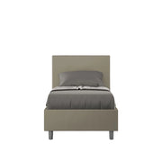 BS COM Letto singolo contenitore imbottito 80x210 similpelle cappuccino