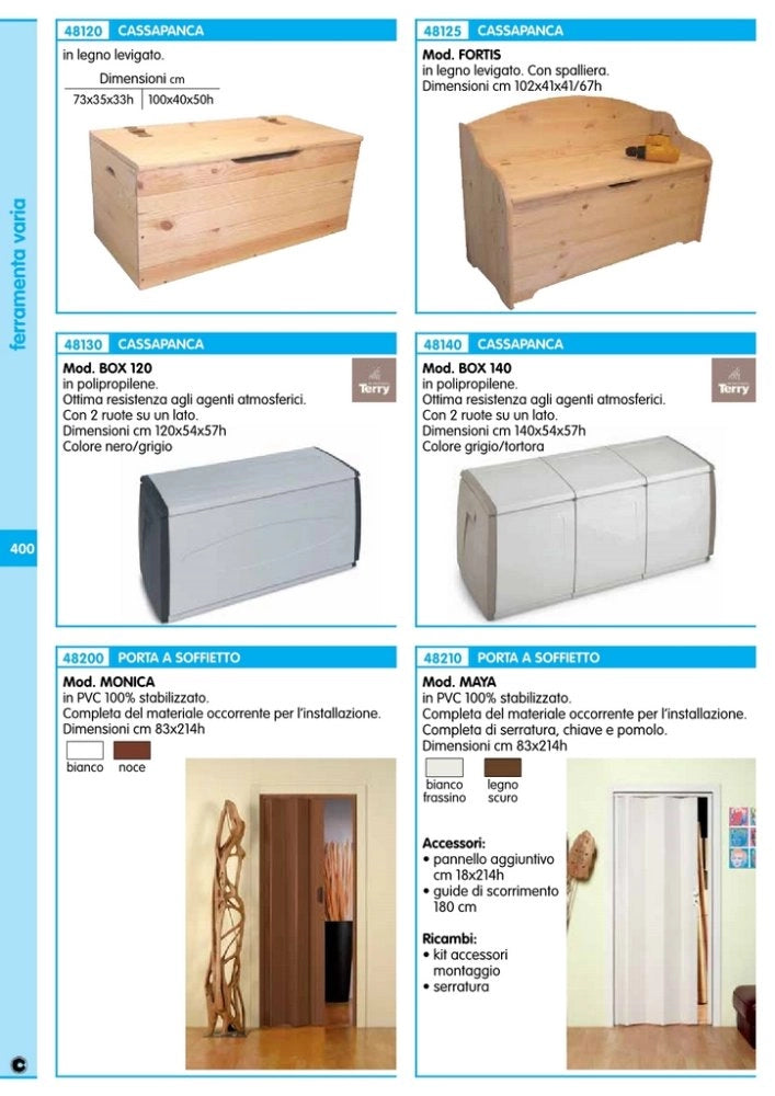 1pz guida scorrimento porta (e)maya cm 180 legno scuro cod:ferx.92570