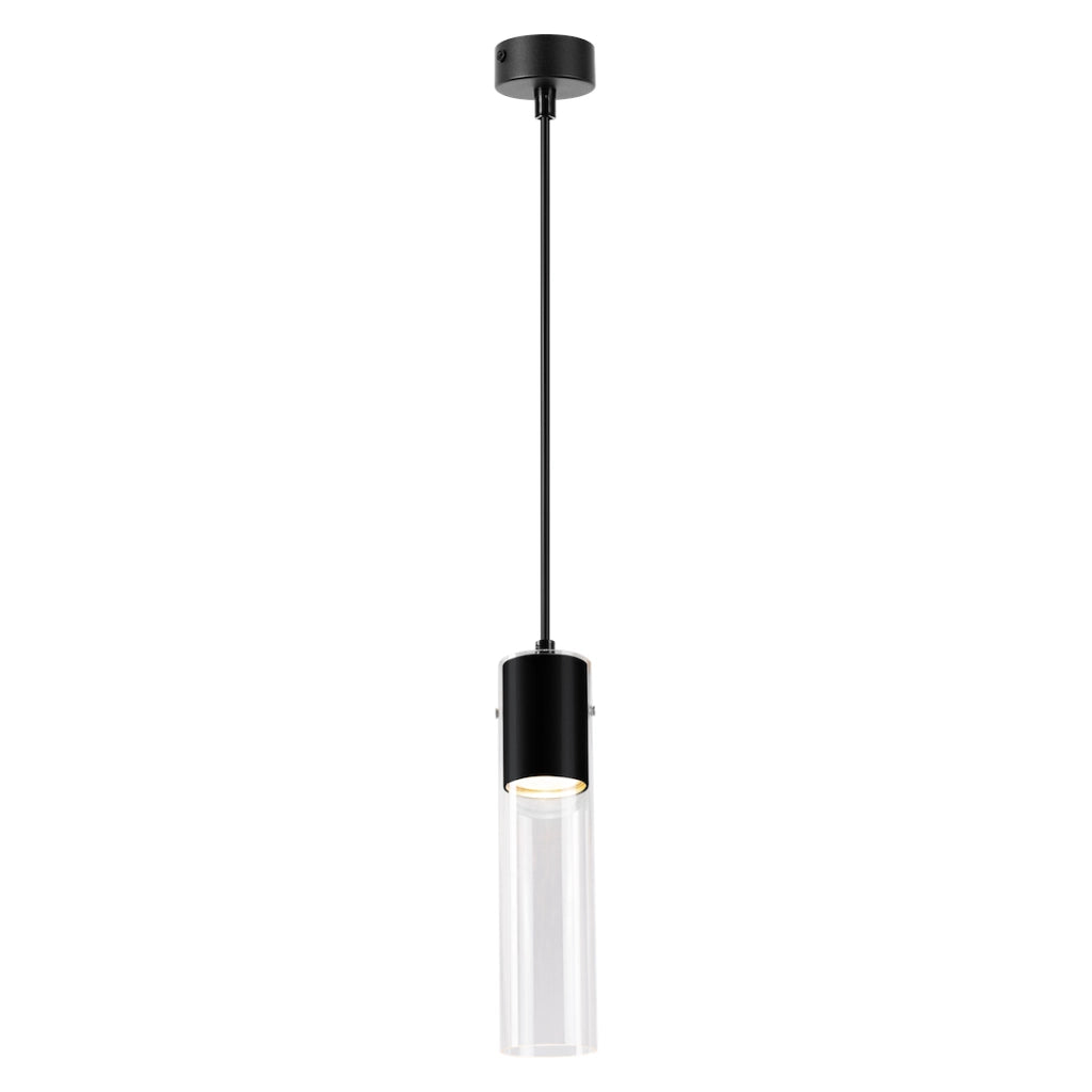 Lampada a sospensione moderna nera tubo GU10 10W Ricky