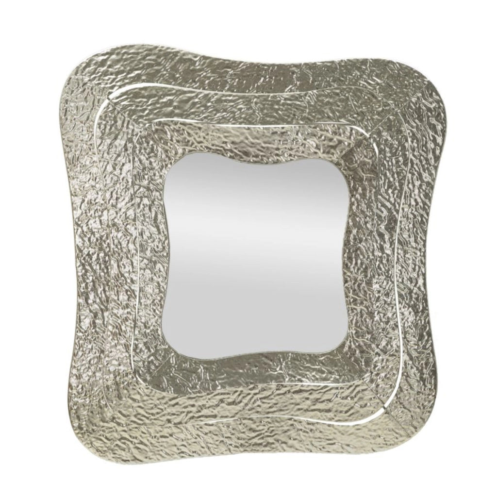Specchio con Cornice VKH507, Argento, Metallo, 74x7x79 cm