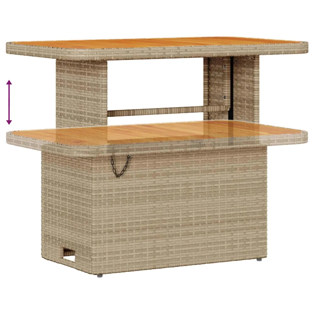 Set Divano da Giardino con cuscino 9 pcs Beige Poly Rattan 3364887