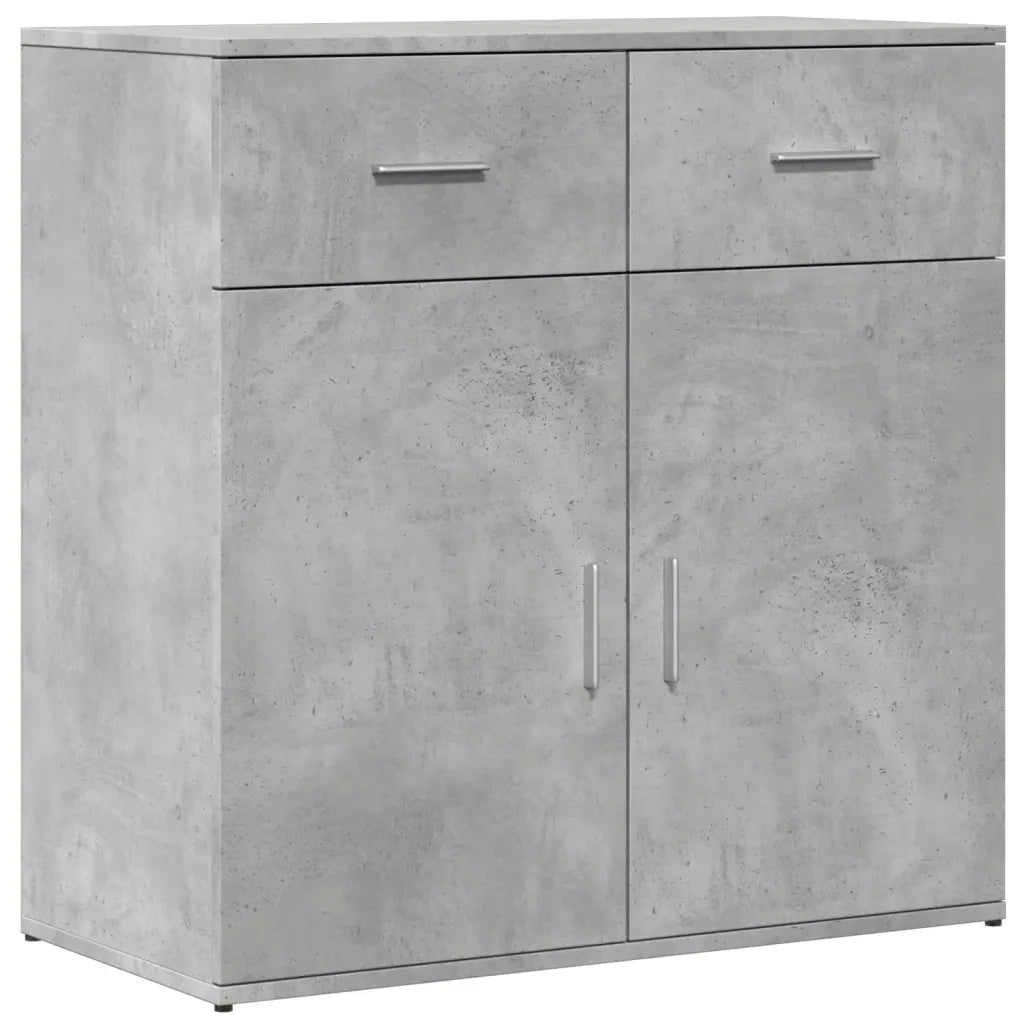 Credenza Grigio Cemento 79x38x80 cm in Legno Multistrato 840523