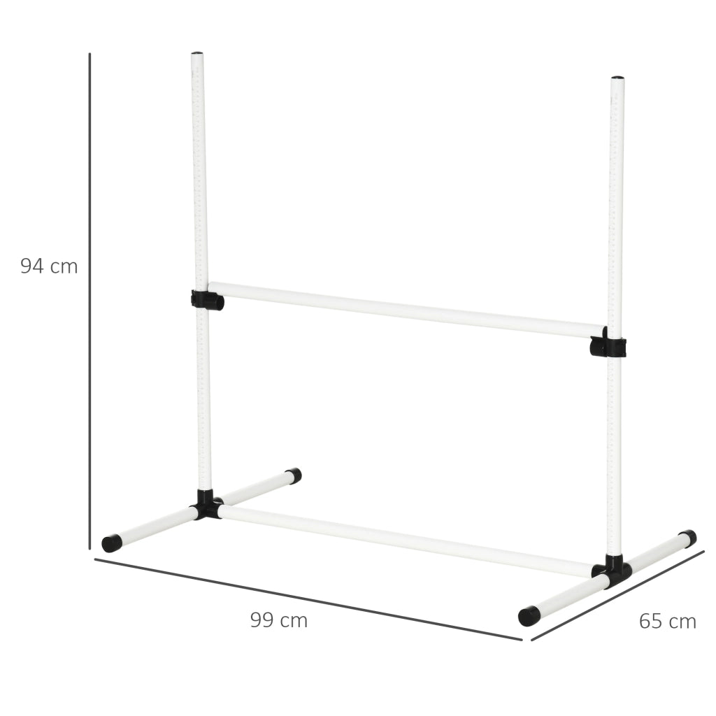 Set per Agility Cani 4 Pezzi con Valli e Borsa ¨C Minimal ¨C Bianco 99x65x94 cm